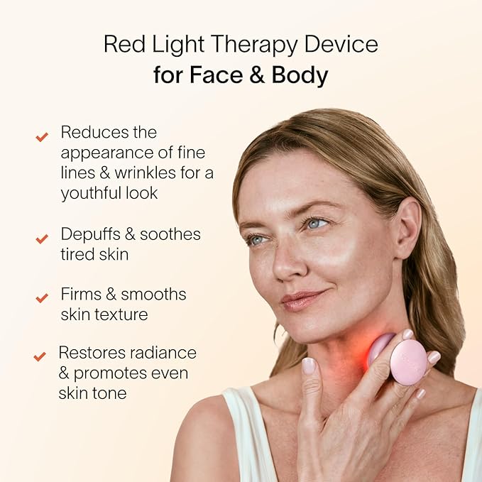 Solawave Red Light Therapy Device for Face & Body | Near Infrared Light Therapy for Rejuvenation | Portable Facial Skincare Solution | Soothes & Depuffs Skin, Reduces Appearance of Lines & Wrinkles