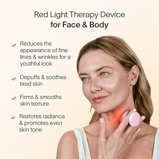 Solawave Red Light Therapy Device for Face & Body | Near Infrared Light Therapy for Rejuvenation | Portable Facial Skincare Solution | Soothes & Depuffs Skin, Reduces Appearance of Lines & Wrinkles