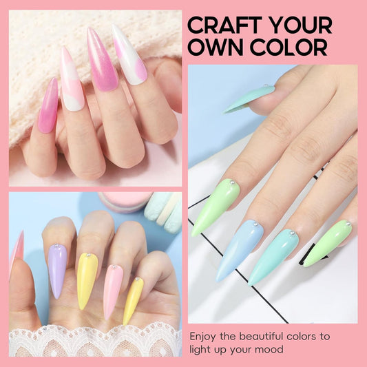 52pcs Gel Nail Polish Kit with U V light 35 Fall Colors Gel Nail Polish Set Cream Color Collection 5PC Top Base Coat Nail Art Manicure Kit for Beginners with Everything Gifts for Women