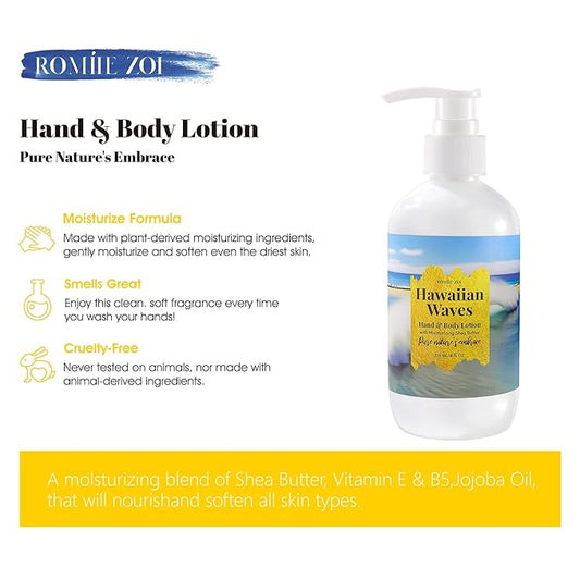 Duke Kahanamoku Beach Hawaiian Waves Hand & Body Lotion - Tidal Treasure Fragrance, 236ml (8 fl oz)