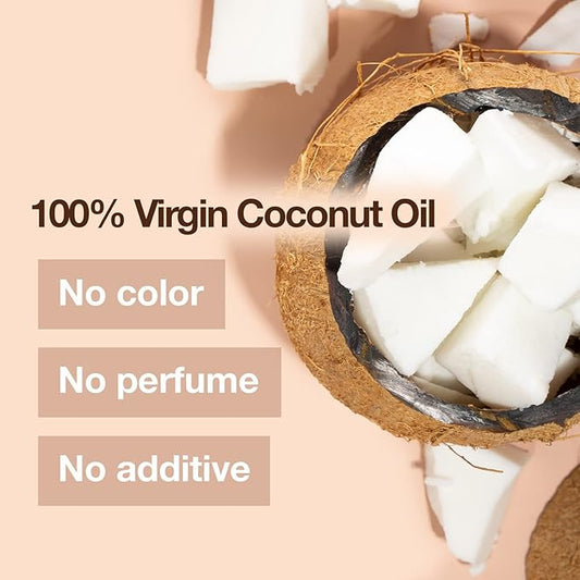 Star Care Virgin Coconut Oil (7oz/198g) Grade A Pure Natural Unrefined Fresh Moisturizing, Ideal for Dry and Cracked Skin. It can be used in Body, Hair and Face.