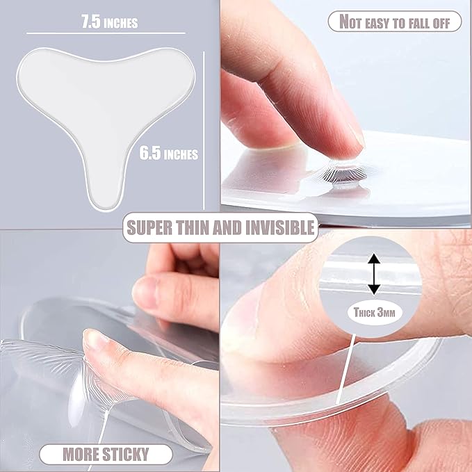 Chest Wrinkle Pads Set Of 2 Decollete Silicone Anti Wrinkle Chest Pads Reusable Anti Age Premium treatment Chest Wrinkle Patches Self Adhesive Pads For Collagen And Skin Tone Repair