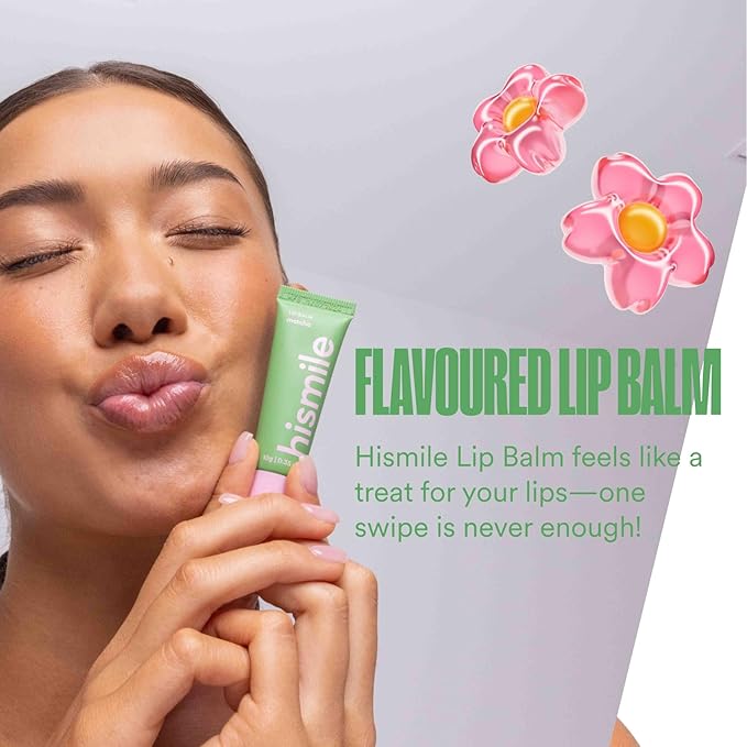 Hismile Lip Balm, Flavoured Lip Balm, Lasting Hydration, Lip Hydration, Vegan Lip Balm, Untinited Lip Balm (10g, Matcha)