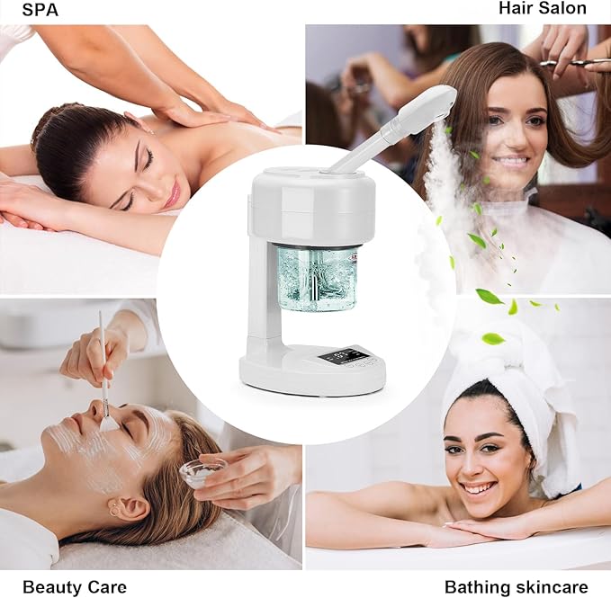 JOSTZHXIN Facial Steamer Nano Ionic Face Steamer with Extendable Arm,Portable Facial Steamer 360°Rotating Nozzle Esthetician Steamer for Personal Care at Home or Salon