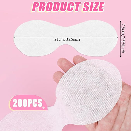 Disposable Non Woven Eye Care, 200 Sheets Eye Mask Paper Disposable Sheets Eye Covers Cotton Cosmetic Facial Eye Covers Skincare Spa Paper, DIY Clear Beauty Sheets for Makeup Beauty Tools
