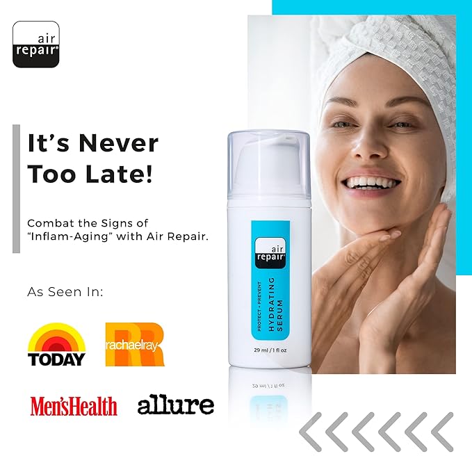 Face Serum for Skin Care - 72-Hour Facial Hydrating Serum with Vitamin C, Hyaluronic Acid, Vitamin E, Pentavitin, & More - Beauty Serum for Face & Neck - Facial Skin Care Products by Air Repair