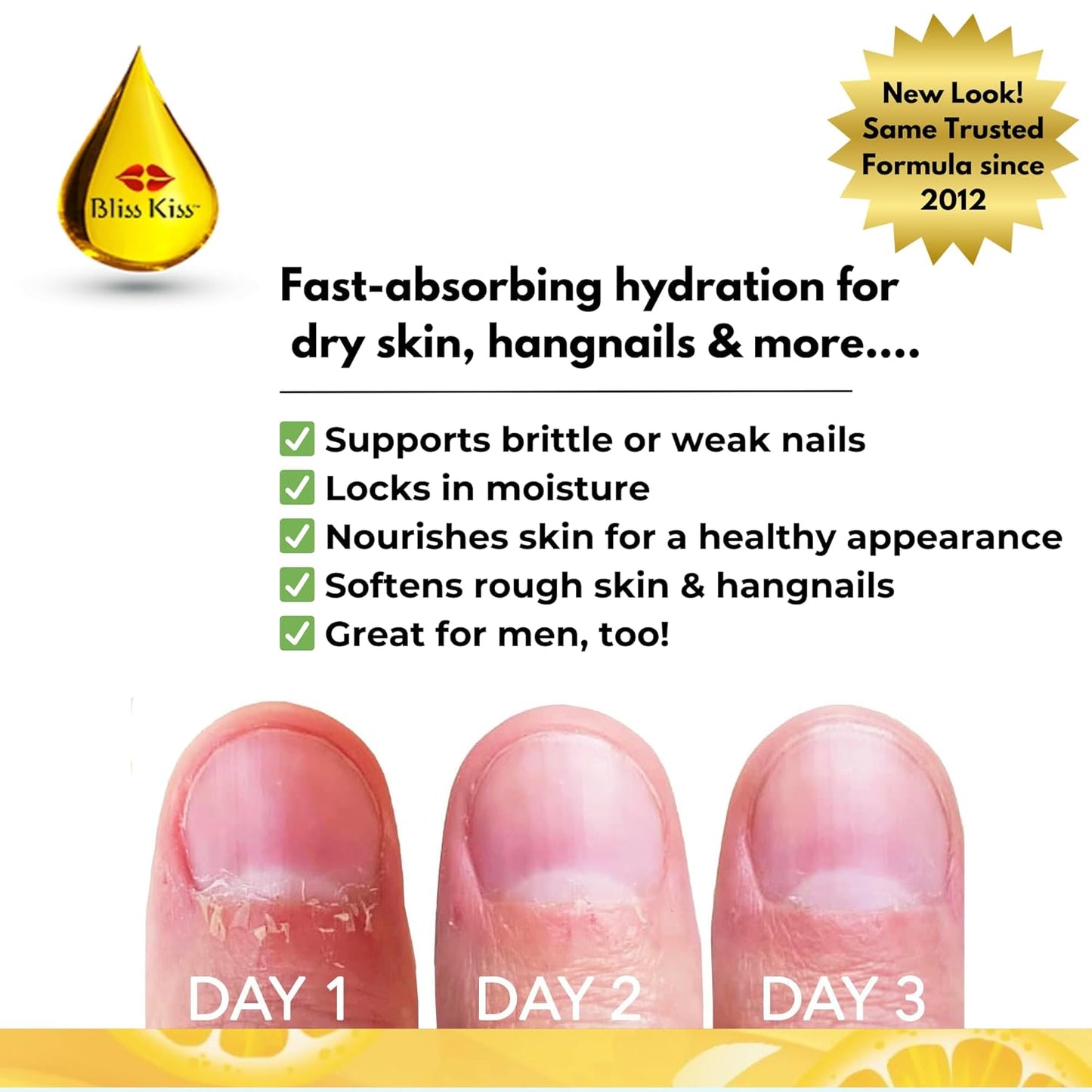 Bliss Kiss Simply Pure Dropper with Refillable Cuticle Squeeze Pen 3-Pack Kit (Crisp, 3-Pens)