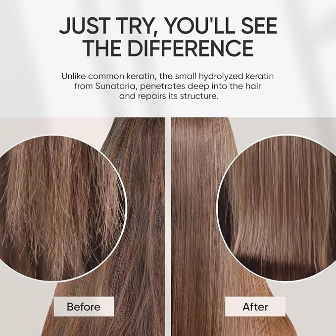 SUNATORIA Keratin Hair Mask - Deep Conditioner for Dry Damaged Hair - Hydrates, Repairs, Nourishes - Keratin Hair Treatment - Deep Conditioning Hair Mask - Keratina Mascarilla Para el Cabello