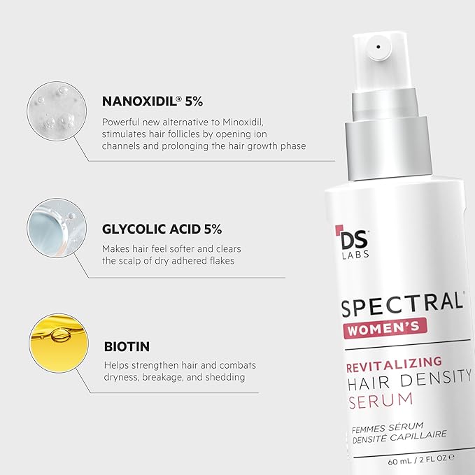 DS Labs Spectral Women's Formally Spectral.CSF - Hair Density Serum for Women, Thickening, Strengthening, Volumizing, Fuller-Looking Hair, 60mL, Packaging May Vary