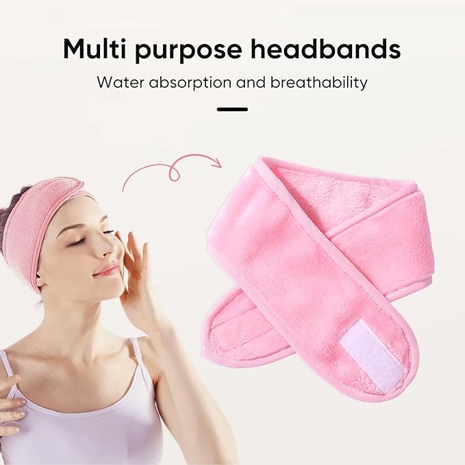Hot Compress Face Towel Mask Set,Reusable Cold Hot Towel Beauty Skin Care Mask for Open Pores and Increase Blood Circulation,Also Spa Headband and Disposable Plastic Facial Mask.