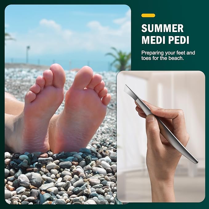 FVION Professional Pedicure Knife Set, 4PCS Ingrown Toenail Removal Blades Kit, Stainless Steel Callus Shaver Foot Blades - Silver