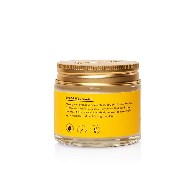 The Crème Shop Turmeric Gelée Overnight Face Mask, Korean Brightening Facial Mask - 2.36oz
