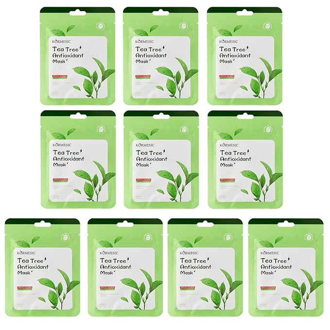 Facial mask Moisturizing face Mask - 10 Sheets, Deep Hydration, Improves Dry Skin, Sheet Mask, skincare for All Skin Types Tea Essence Mask