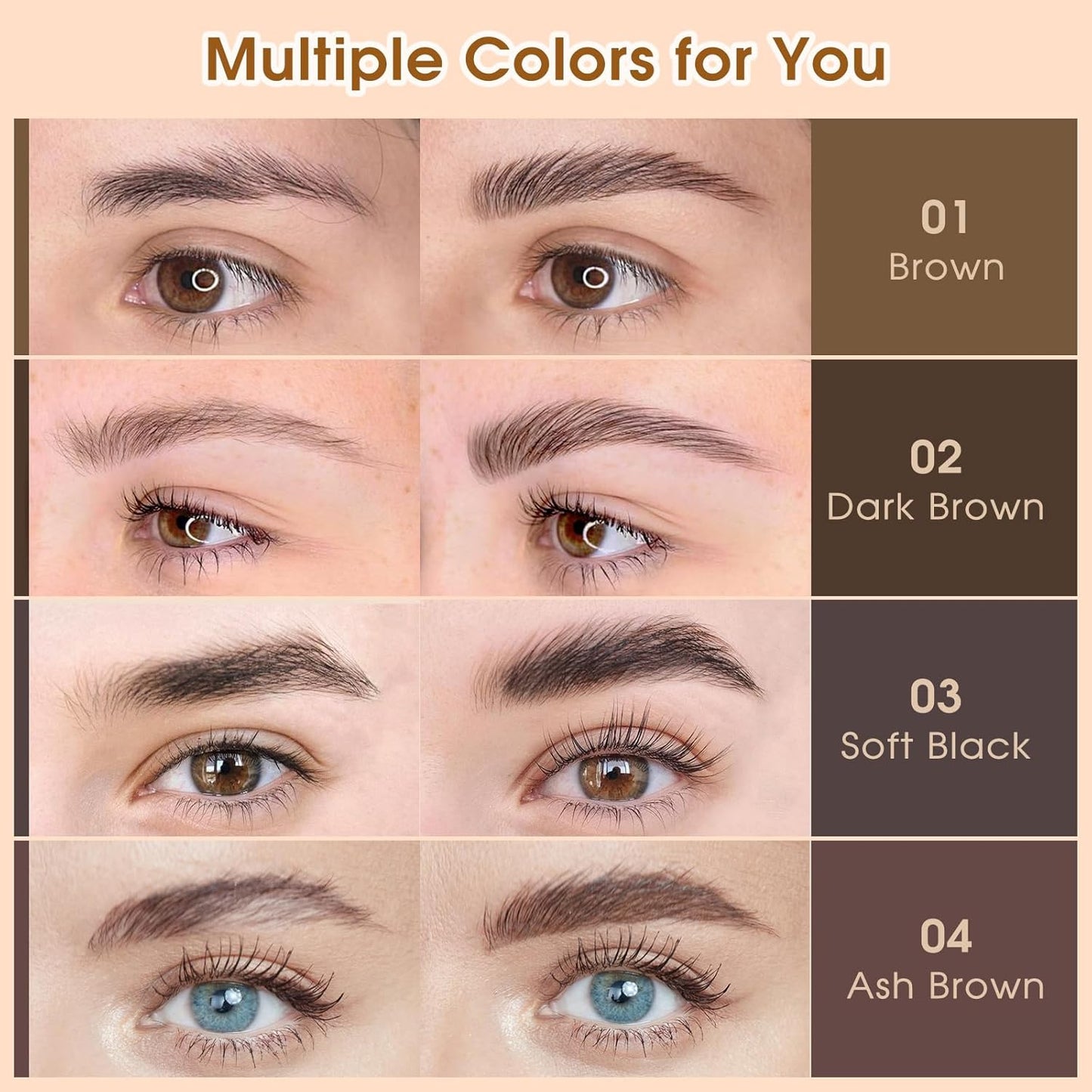 Microblading Brow-Fection Brow Eyebrow Pencil – Angled Brush Tip, Wild Natural Hair-Like Strokes, Patented Design, Long-Lasting & Smudge-Proof, for Beginners & Pros(04 Ash Brown）