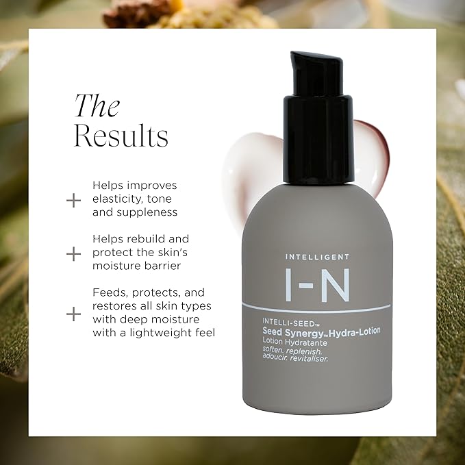 Intelligent Nutrients Seed Synergy Hydra-Lotion, Daily Moisturizer for All Skin Types, Instant Glow and Hydration, Vegan, 1.7 Oz