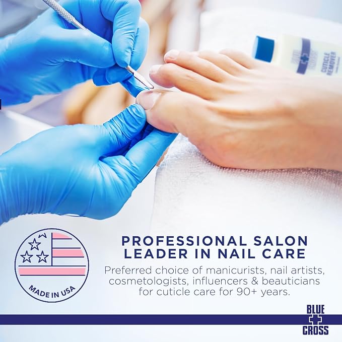 Blue Cross Hydrating, Moisturizing, Strengthening Cuticle Remover Oil with Lanolin + Extra Strength Callus Remover Gel for Heel or Feet, 6 oz each, 2 pack Bundle