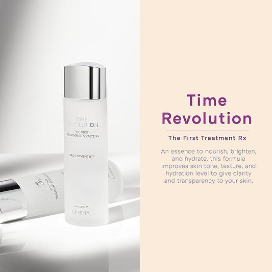 MISSHA Time Revolution The First Essence RX (4th Gen) 5.07 Fl oz/150ml, Korean Face Essence, Hydrating Facial Toner, Skin Smoothing & pH Balancing Toner for All Skin Types, Mother's Day Gifts
