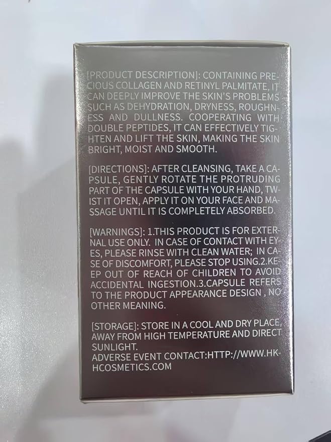 Retinol Serum For Face Anti-Aging 30 Capsules With Scissors, Vitamin C Anti-Wrinkle, Vitamin A Retinol Collagen Anti-Aging Night Serum For Women,Smooth,Hydrate,Firming Skin,Travel Portable