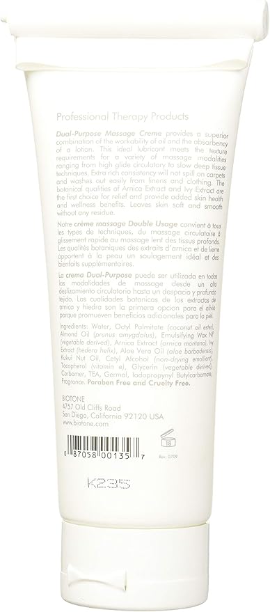 Biotone Dual Purpose Massage Creme 7 oz - Pack of 2 Tubes