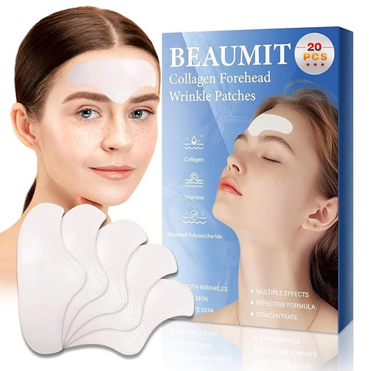 Forehead Wrinkle Patches 20 PCS, Anti Wrinkle Patches With Collagen, Vitamin, Forehead Wrinkles Treatment For Smoothing & Softening Fine Lines (transparent)