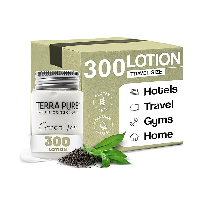 Terra Pure Body Lotion, Travel Size Hotel Amenities, 1 oz (Case of 300)
