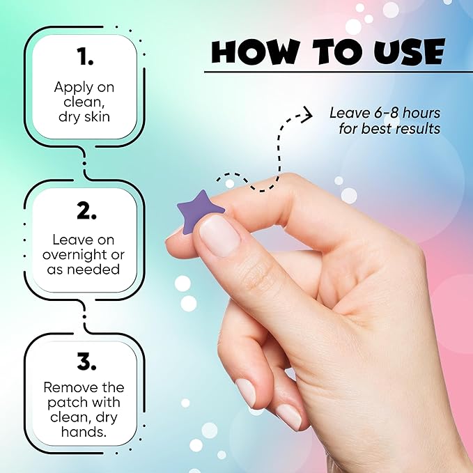 Star Pimple Patches (72 Count) - Acne Healing Hydrocolloid Cute Face Stickers with Soothing Tea Tree Oil for Quick Blemish Relief and Skin Recovery - Gentle and Effective Pore Cleansing