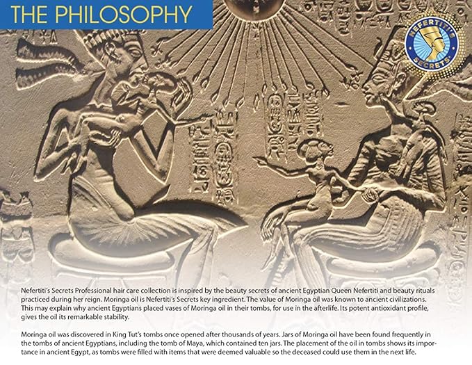 Nefertiti's Secrets Rejuvenating Treatment for Women and Men, Moringa Oil & Keratin Protein Energizing Conditioner, For Dry & Damaged Hair, Natural Moisturizer, Hair Therapy, 8 Oz / 236 mL