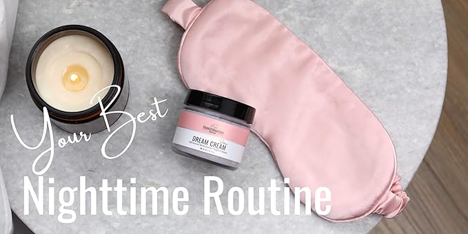 Dream Cream Menopause Skincare Night Cream - Wake Up Rested + Restored with Hyaluronic Acid, Niacinamide, Peptides, Melatonin and Magnesium. Overnight Face Mask by 2 See Transformation