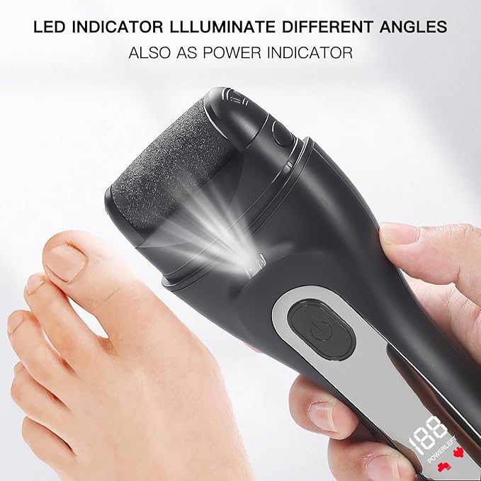 Electric Feet Callus Removers Rechargeable,Portable Electronic Foot File Pedicure Tools, Electric Callus Remover Kit,Professional Pedi Feet Care Perfect for Dead,Hard Cracked Dry Skin Ideal Gift