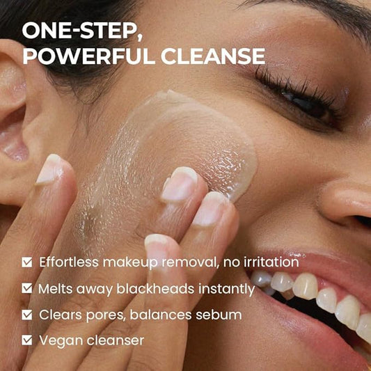 SKIN&LAB] Porebarrier Face Cleansing Balm | Eyelash Extension-Safe Cleanser | Vegan Makeup Remover for Waterproof Makeup | Balm to Oil to Milk | Gentle for | Made in Korea | 3.38 Fl Oz