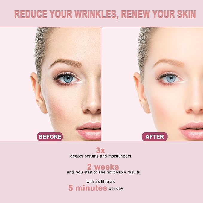 Red Light Therapy for Face, 6 in 1 LED Light Therapy Eye Equipment for Skin,Face Wand with Facial Massager, Skincare Facial Wand,Vibration, Thermal, Microcurrent，Portable Beauty Tools