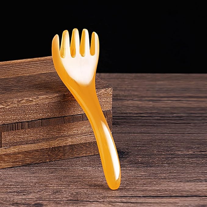 3PCS Head Massager Comb, Scalp Back Muscle Relaxation Gua Sha Massage Tool, Head Scracher SPA Yellow, Manual Scalp Massagers