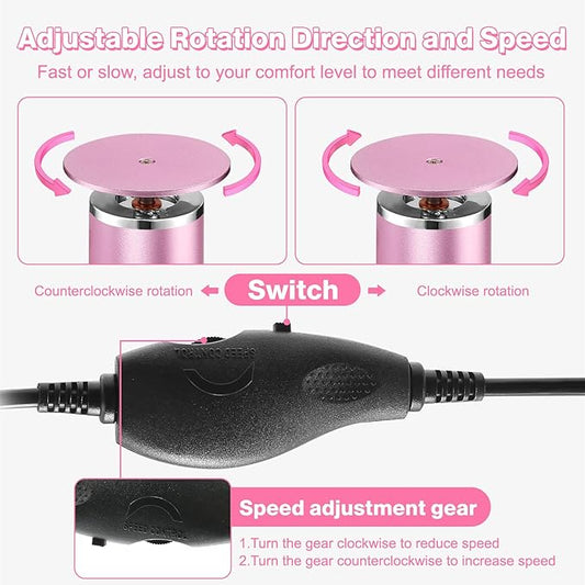 AFFLAT Electric Foot Callus Remover, Adjustable Speed (0-800Rpm), Adjustable Speed Foot Scrubber with 60 Pcs Sandpaper Discs, Electric Callus Remover for Feet,Pedicure Tool for Men and Women,Pink