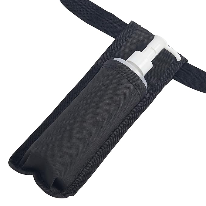 Master Massage Single Bottle Massage Oil Holster Case Bag-Adjustable and Heat-Resistant Bottle Cream & Lotion Single Holster Bag Kit– Incl. One8 Oz Refillable Pump Dispenser