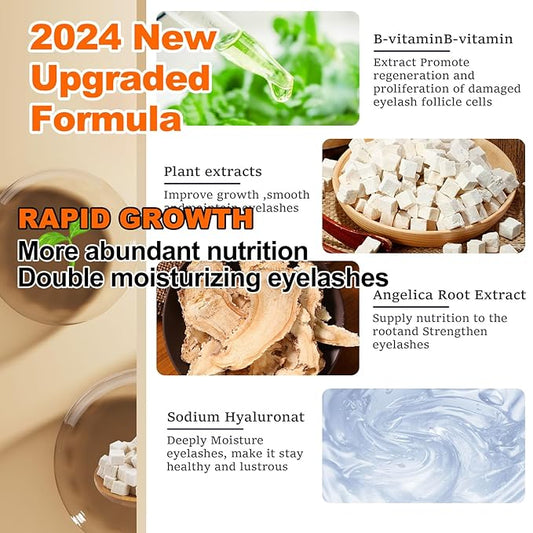 Lash serum, 2025 Upgraded, Rapid Eyelash Growth Serum for Stronger,Healthier Lashes,Eyebrow Growth Serum,Natural Ingredients(Upgraded Lash Surem)