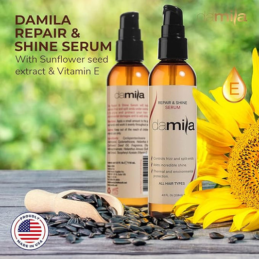 Repair & Shine Serum - Split End Repair and Frizz Control for Incredible Hair Shine - 4 Oz (118 ml)