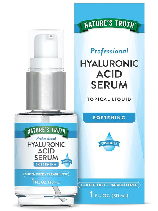Nature's Truth Hyaluronic Acid Serum for Skin | 1 fl oz | Topical Liquid