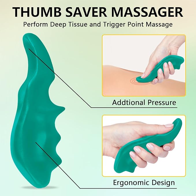 Sore Muscle Massage Oil for Massage, with Massage Roller Ball & Thumb Saver Massager, Body Massage Oil (8 Fl Oz)