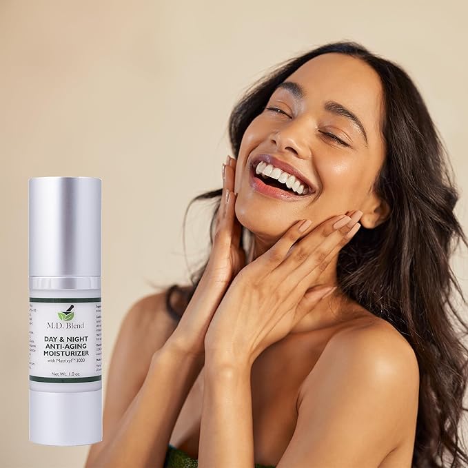 Day & Night Anti-Aging Moisturizer with Matrixyl 3000 | Premium Face Cream | Non-Irritating Skin Care For Lines, Stretch Marks, Imperfections | Patented Pentapeptide - 30ml Airless Pump