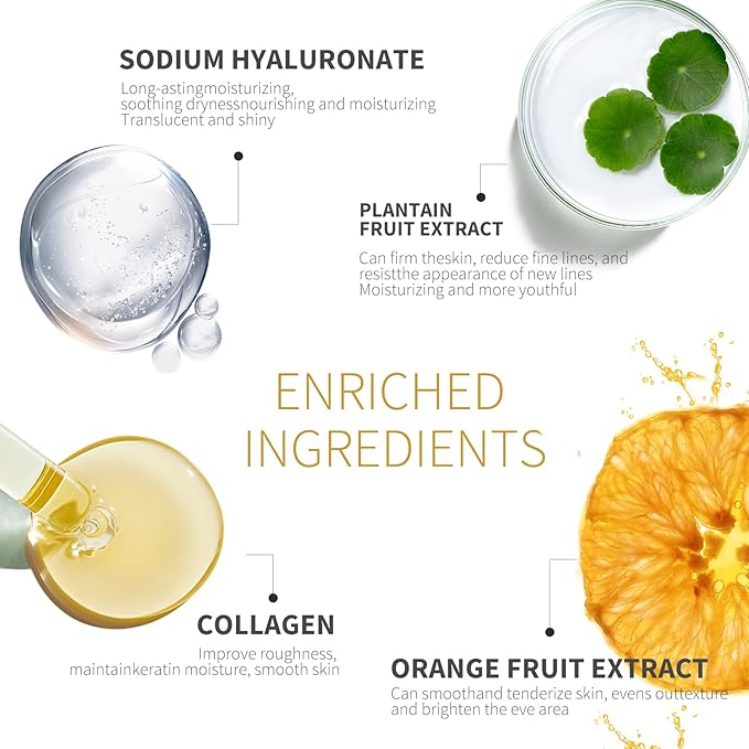 MOND'SUB Under Eye Mask - 6 Pairs Banana Crystal Eye Mask - Puffy Eyes & Dark Circles Treatments with Hyaluronic Acid, Reduce Under Eye Bags and Smooth Wrinkles, Brighten Complexion