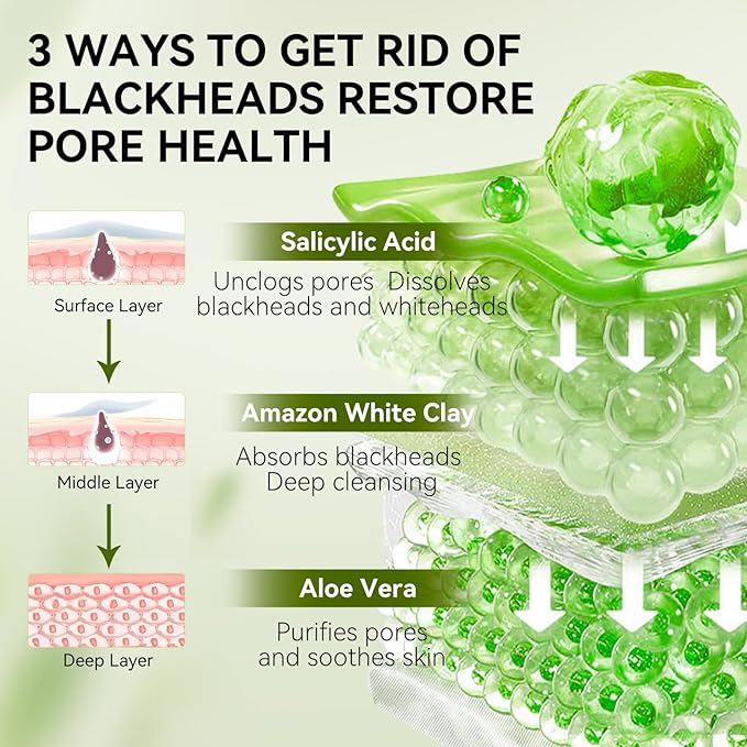 LANBENA Blackhead Remover Nose Pore Strips for Face, 2.0 Upgraded Deep Cleansing Peel off Mask Nose Strips Skincare for All Skin (1.06 Oz/30g) - 60pcs Strips