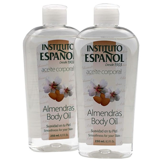 Instituto Español Almond Body Oil, Smoothness for your Skin, 2-Pack Of 8.5 FL Oz each, 2 Bottles
