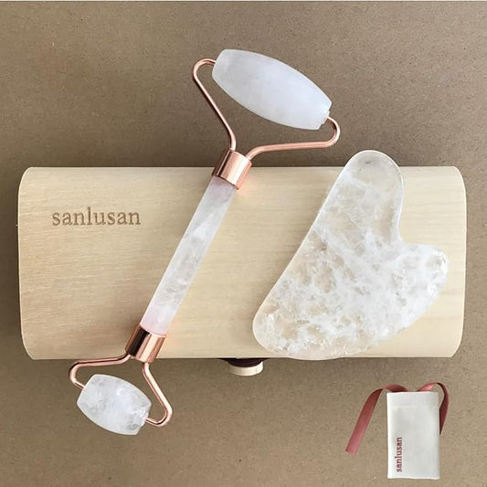 Jade Roller for face and gua sha Set | Massage Roller with face Roller and Eye Roller guasha Tool for face | Skin Care Gift for Women |Creative Packaging