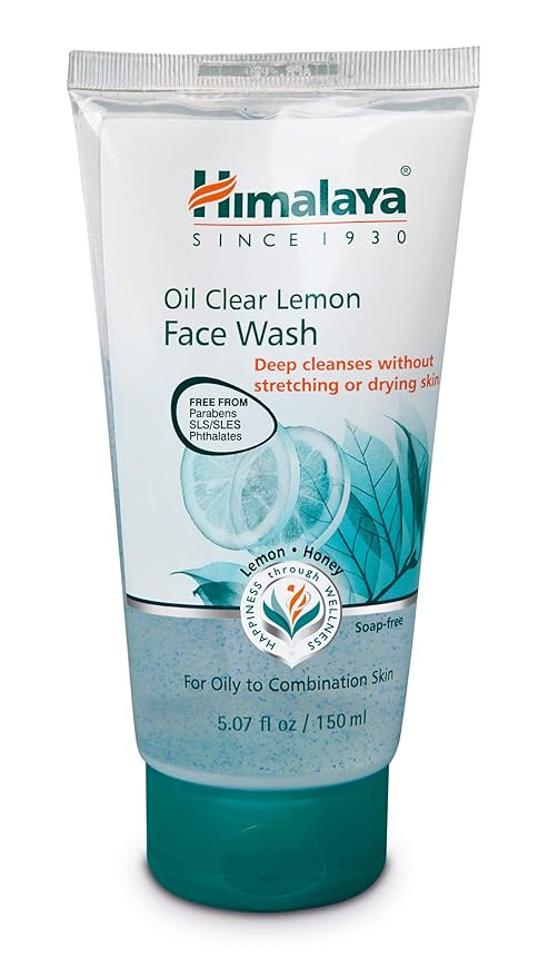 Himalaya Oil Control Lemon Face Wash for Toning, Cleansing and Removing Excess Oil, 5.07 oz