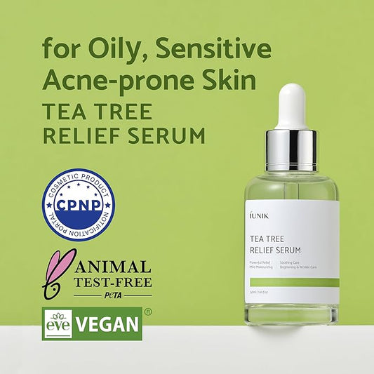 iUNIK Tea Tree Relief Serum & Daily Serum Trial Kit Rose Galactomyces Synergy Serum, Tea Tree Relief Serum, Propolis Vitamin Synergy Serum Mini Travel Kit Serum Ampoule Vegan Korean Skincare