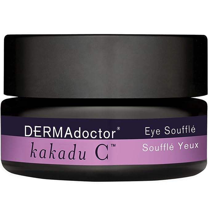 DERMAdoctor Kakadu C Dermatologist Formulated Eye Souffle, Vitamin C and Caffeine Eye Cream. Dark Circles Under Eye Treatment and Under Eye Brightener - 0.5 fl oz
