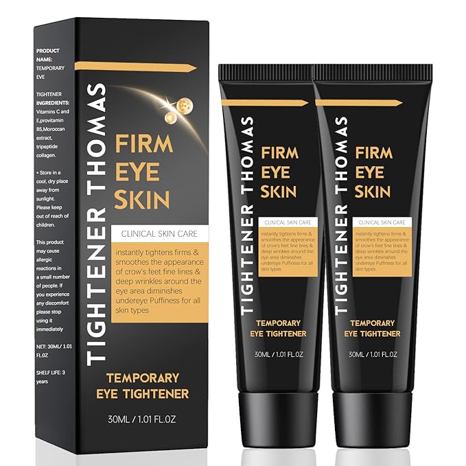 TLM Instant Face Tightener-fast-acting eye firming cream, used to reduce eye puffiness, dark circles and tighten the delicate skin under the eyes(2PCS)