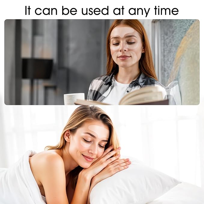 10 Pcs Forehead Wrinkles Patches Reusable Anti Wrinkle Patches Wrinkle Remover Mask Silicone Face Tape Smooth Fine Lines Wrinkles Treatment for Women Facial Beauty Skincare