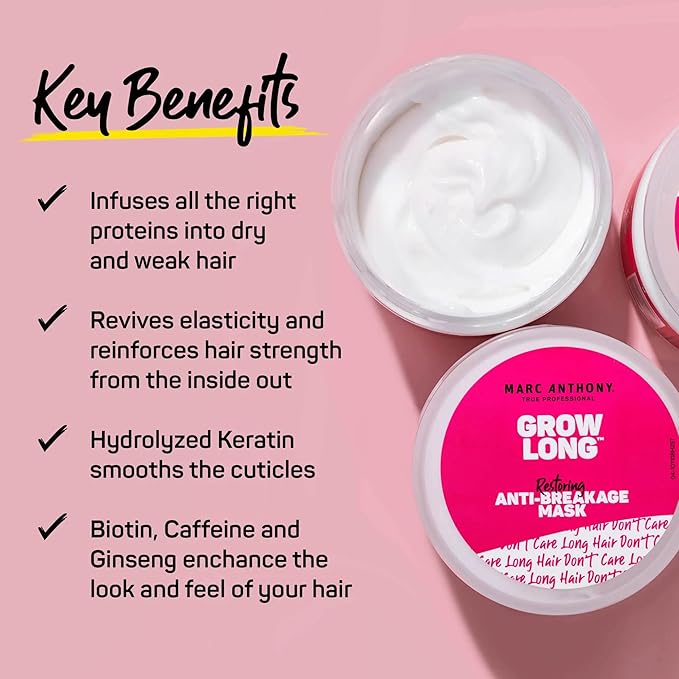 Marc Anthony Grow Long Hair Anti-Breakage Mask, 10.4 OZ