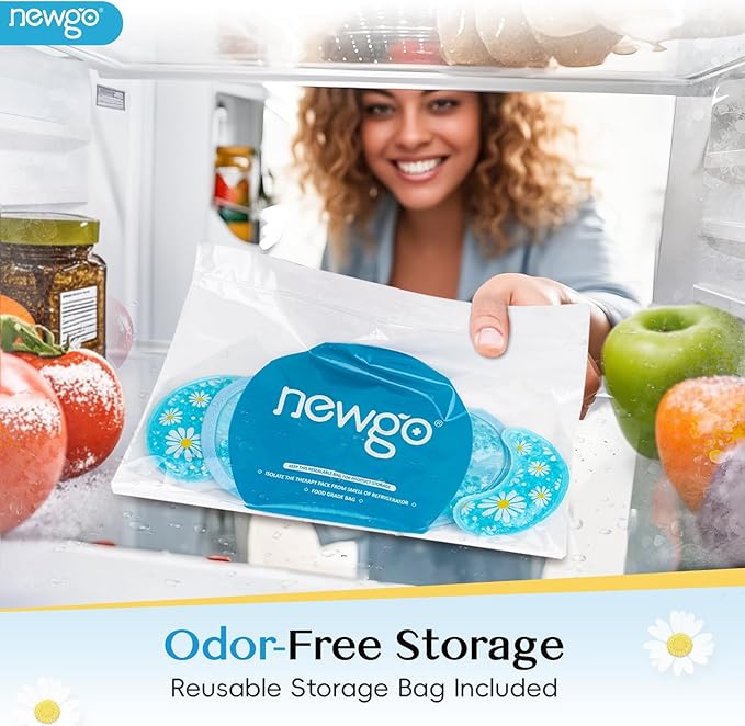 NEWGO Bundle of Cooling Eye Mask Gel and Cold Eye Mask for Puffy Eyes